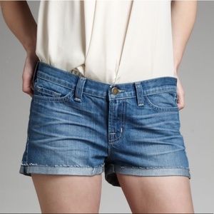 J Brand Anthropologie Corsica Cuffed Denim Shorts Women Size 29 100% Cotton Blue